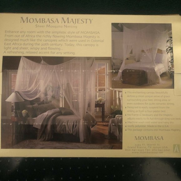 Mombasa USA Bedding Mombasa Majesty Sheer Mosquito Netting Ivory